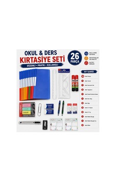 26 Parça Okul Ve Ders Kırtasiye Seti Dosya Geometri Seti 0.7 Uçlu Kalem Fosforlu Kalem - 904625272 26 Parça Okul Ve Ders Kırtasiye Seti Dosya Geometri Seti 0.7 Uçlu Kalem Fosforlu Kalem - 904625272
