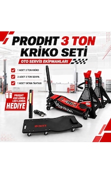 Prodht 3 Ton Kriko, Araç Altı Sehpa Ve Yatma Tahtası Seti Prodht 3 Ton Kriko, Araç Altı Sehpa Ve Yatma Tahtası Seti
