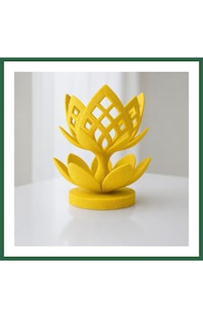 Bezos 3d Baskı Lotus Çiçeği Mumluk - Dekoratif Tealight Mumluk-sarı Bzs01 Bezos 3d Baskı Lotus Çiçeği Mumluk - Dekoratif Tealight Mumluk-sarı Bzs01