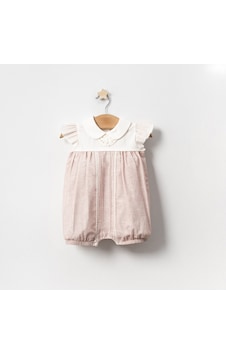 Lamato Baby Yazlık Yakası Fisto Dantelli Bebe Kız Tulum Pudra Lamato Baby Yazlık Yakası Fisto Dantelli Bebe Kız Tulum Pudra