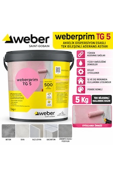 Weberprim Tg 5 Akrillik Dispersiyon Esaslı Tek Bileşenli Aderans Astarı Pembe 5 Kg Weberprim Tg 5 Akrillik Dispersiyon Esaslı Tek Bileşenli Aderans Astarı Pembe 5 Kg