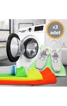 Ultra Lüx 3 Adet Fermuarlı Ayakkabı Yıkama Filesi Beyaz Ultra Lüx 3 Adet Fermuarlı Ayakkabı Yıkama Filesi Beyaz