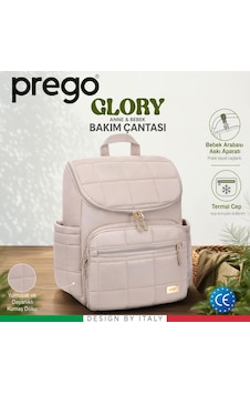 Prego Glory Bebek Bakım Çantası Bej 3070 Prego Glory Bebek Bakım Çantası Bej 3070
