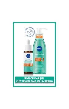 Derma Skin Clear Sivilce Karşıtı Cilt Bakım Seti, Yüz Temizleme Jeli 150ml Ve Dengeleyici Serum