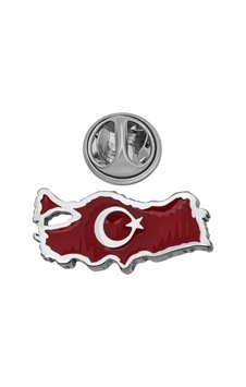 Gümüş Türkiye Haritası Rozet Çok Renkli Gümüş Türkiye Haritası Rozet Çok Renkli