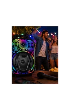 8753tknd 8 İnç Taşınabilir Karaoke Hoparlör Mikrofonlu Rgb Işıklı Bluetooth Speaker 893hmng Çok Renkli 8753tknd 8 İnç Taşınabilir Karaoke Hoparlör Mikrofonlu Rgb Işıklı Bluetooth Speaker 893hmng Çok Renkli