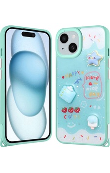 Apple iPhone Uyumlu 13 Kılıf Parlayan Sıvılı Simli Kabartma Figürlü Brt Cevze Kapak-yeşil Apple iPhone Uyumlu 13 Kılıf Parlayan Sıvılı Simli Kabartma Figürlü Brt Cevze Kapak-yeşil