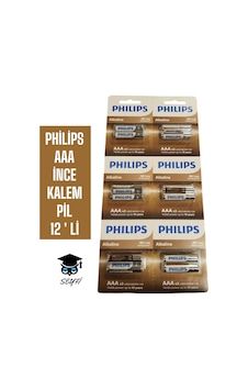 Philips Aaa İnce Kalem Pil 12 'li Philips Aaa İnce Kalem Pil 12 'li