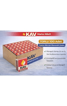 Kav Marka Kibrit Emniyetli Çocuk Kilitli 100 Adet