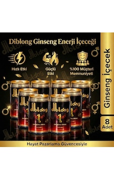Diblong Ginsengli +18 Performans Enerji İçeceği - 8 Adet Gizli Gönderim Diblong Ginsengli +18 Performans Enerji İçeceği - 8 Adet Gizli Gönderim
