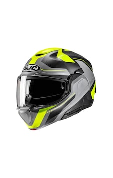 Hjc F100 Bios MC3HSF Çene Açılır Motosiklet Kaskı Gri Neon Sarı Hjc F100 Bios MC3HSF Çene Açılır Motosiklet Kaskı Gri Neon Sarı