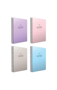 Gıpta Pastoral A4 72 Yaprak Plastik Kapak Spiralli Defter Kareli 4 Adet Gıpta Pastoral A4 72 Yaprak Plastik Kapak Spiralli Defter Kareli 4 Adet