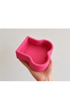 Kemik Model Beton Kedi Köpek Mama Ve Su Kabı - Pembe Kemik Model Beton Kedi Köpek Mama Ve Su Kabı - Pembe