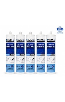 Agm Air Duct Sealant Havalandırma Mastiği Gri 500 Gr 5'li Paket - Esnek Ve Boyanabilir Açık Gri