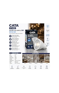 Ct-4215 Gu10 Led Ampul 8w Beyaz 6400k Tasarruflu Spot Ampul Tekli Ct-4215 Gu10 Led Ampul 8w Beyaz 6400k Tasarruflu Spot Ampul Tekli