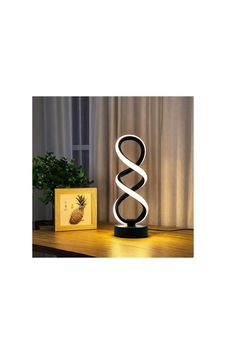 Spiral Şekilli Masa Lambası Siyah