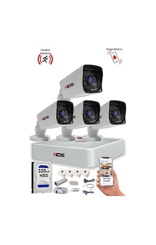 Ids - 4 Kameralı 1080p Fullhd 5mp Sony Lensli Kamera Seti - A1544