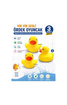 Ördek Oyuncak Vinil Yumuşak Mareryal Banyo Oyuncağı 3lü