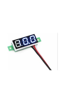0.28 Inch 0-100 3 Kablolu Dc Voltmetre Mavi