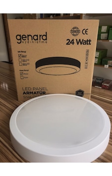 Genard Led Panel Armatür Sıva Üstü 24w Beyaz