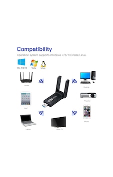 1300mbps Adaptör Wifi Ağ Kartı Masaüstü Bilgisayar Pc İle Uyumlu Realtek Rtl 8812bu Usb3.0 Wifi Adaptör, 2.5g 5g 5.8g Adaptör, Usb Wifi Alıcı Usb 1.1,2.0,3.0 Ac1300 1300mbps Adaptör Wifi Ağ Kartı Masaüstü Bilgisayar Pc İle Uyumlu Realtek Rtl 8812bu Usb3.0 Wifi Adaptör, 2.5g 5g 5.8g Adaptör, Usb Wifi Alıcı Usb 1.1,2.0,3.0 Ac1300