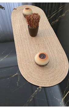 Bej Renk 35x100 Cm Runner Şık Masa Orta Sehpa Üstü Dekoratif Sofra Aksesuarı Bej Bej Renk 35x100 Cm Runner Şık Masa Orta Sehpa Üstü Dekoratif Sofra Aksesuarı Bej