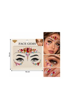 Renkli Model Yapışkanlı Yüz Taşı Face Gems Taşlı Yüz Ve Vücut Süsü Renkli Model Yapışkanlı Yüz Taşı Face Gems Taşlı Yüz Ve Vücut Süsü