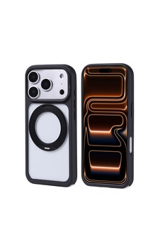 Zore İphone 17 Pro Max Kılıf M-safe Şarj Özellikli Standlı Nvth Piza Silikon Kapak - Siyah Zore İphone 17 Pro Max Kılıf M-safe Şarj Özellikli Standlı Nvth Piza Silikon Kapak - Siyah