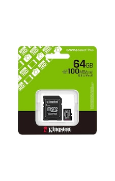 Kingston Sdcs3-64gb 64gb Microsdxc Canvas Select Plus Gen3 100mb-s A1 Card + Adapter Hafıza Kartı K Kingston Sdcs3-64gb 64gb Microsdxc Canvas Select Plus Gen3 100mb-s A1 Card + Adapter Hafıza Kartı K