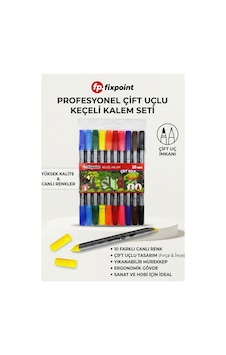 Çift Uçlu 10 Lu İnce Ve Kalın Uçlu Keçeli Kalem 1 Paket Fixpoint P-5402 10 Renk Keçe Uçlu Kalem Renkli İşaretleme Yazı Çift Uçlu 10 Lu İnce Ve Kalın Uçlu Keçeli Kalem 1 Paket Fixpoint P-5402 10 Renk Keçe Uçlu Kalem Renkli İşaretleme Yazı