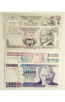 Cumhuriyetin İlk Dönemi 6. 7. Emisyon 4 Adet Koleksiyon Kağıt Para . Eski Para.001 Cumhuriyetin İlk Dönemi 6. 7. Emisyon 4 Adet Koleksiyon Kağıt Para . Eski Para.001
