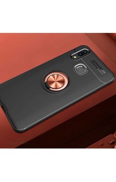 Huawei Y7 Prime 2019 Kılıf Zore Ravel Silikon Kapak Siyah-Rose Gold Huawei Y7 Prime 2019 Kılıf Zore Ravel Silikon Kapak Siyah-Rose Gold