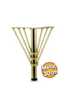 Moda Telli Tv Ünitesi Koltuk Ayağı 20 Cm Gold Metal Baza Ayak 2 Adet Altın