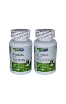 Nutrivita Nutrition Artichoke Milk Thistle Extract 2x120 Tablet Enginar Deve Dikeni Eki Nutrivita Nutrition Artichoke Milk Thistle Extract 2x120 Tablet Enginar Deve Dikeni Eki