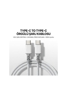 3 Metre 100 Watt Usb Type C To Usb Type C Hızlı Şarj Data Kablosu Pd Kablo Beyaz 3 Metre 100 Watt Usb Type C To Usb Type C Hızlı Şarj Data Kablosu Pd Kablo Beyaz