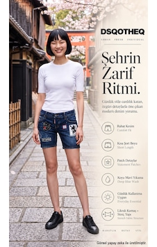Dsqotheq Kadın Kot Sort Pantolon Düsük Bel - Modern Mavi Dsqotheq Kadın Kot Sort Pantolon Düsük Bel - Modern Mavi