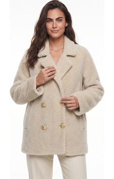 Onloox Kadın Bej Bej Pamuklu Peluş Dokulu Oversize Düğme Detaylı Cepli Astarlı Uzun Kollu Mont Onloox Kadın Bej Bej Pamuklu Peluş Dokulu Oversize Düğme Detaylı Cepli Astarlı Uzun Kollu Mont