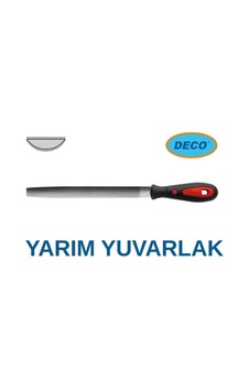 Deco Saplı Yarım Yuvarlak Eğe İnce Diş - 150-6'' Deco Saplı Yarım Yuvarlak Eğe İnce Diş - 150-6''