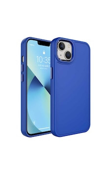 Zore İphone 14 Uyumlu Metal Çerçeve Ve Buton Tasarımlı Sert Ogaa Botox Kılıf-lacivert Zore İphone 14 Uyumlu Metal Çerçeve Ve Buton Tasarımlı Sert Ogaa Botox Kılıf-lacivert