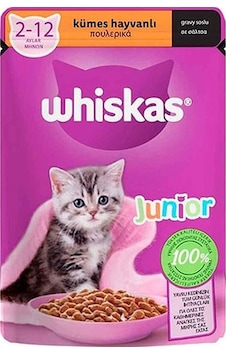Whiskas Pouch Sos İçinde Tavuklu Yavru Kedi Konservesi 28 x 85 G Whiskas Pouch Sos İçinde Tavuklu Yavru Kedi Konservesi 28 x 85 G