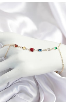 Renkli Zirkon Taşlı Y Model Gold Renk Kadın Şahmeran Çok Renkli Renkli Zirkon Taşlı Y Model Gold Renk Kadın Şahmeran Çok Renkli