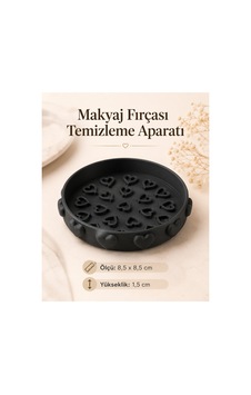 Makyaj Fırçası Temizleme Aparatı 3d Baskı Kalp Desenli Fırça Yıkama Aparatı 8,5 Cm Siyah Makyaj Fırçası Temizleme Aparatı 3d Baskı Kalp Desenli Fırça Yıkama Aparatı 8,5 Cm Siyah