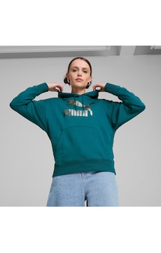 Puma Classics Shiny Logo Kadın Yeşil Sweatshirt625595