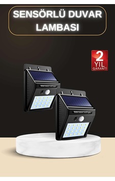 Yamanhobi Bahçe Aydınlatma Sensörlü Güneş Enerjili Duvar Lambası 40 Led Işık Çok Renkli Yamanhobi Bahçe Aydınlatma Sensörlü Güneş Enerjili Duvar Lambası 40 Led Işık Çok Renkli