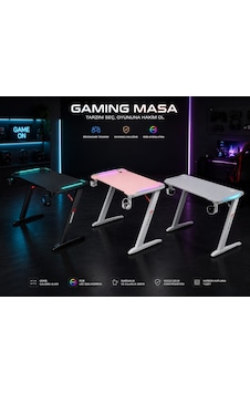 Razador Zeus Rgb Ledli Carbon Kaplam Oyuncu Masası Beyaz Razador Zeus Rgb Ledli Carbon Kaplam Oyuncu Masası Beyaz