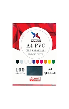 Karpin A4 Pvc Cilt Kapağı Şeffaf 100Lü 6225