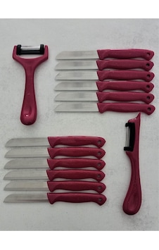 Solingen 12'li Meyve-sebze-doğrama Bıçağı Ve 2'li Soyacak 14'lü Set Pembe Solingen 12'li Meyve-sebze-doğrama Bıçağı Ve 2'li Soyacak 14'lü Set Pembe