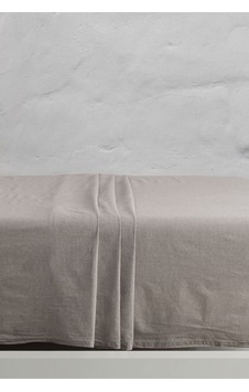 Chambray 100% Pamuklu Yıkamalı İplik Boya Lastikli Çarşaf Kahverengi 100x200