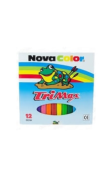 Nova Color Nc-2117 Silinebilir Jumbo Üçgen Mum Pastel Boya 12 Ren Nova Color Nc-2117 Silinebilir Jumbo Üçgen Mum Pastel Boya 12 Ren