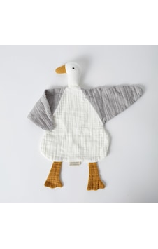Organicera Organik Müslin Ördek Uyku Arkadaşı White&Grey Organicera Organik Müslin Ördek Uyku Arkadaşı White&Grey